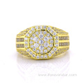 925 silver Micro Pave Rhodium Plated Men Ring